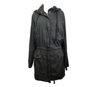 James Perse Standard Charcoal Gray Hooded Jacket Size 4 Minimalist